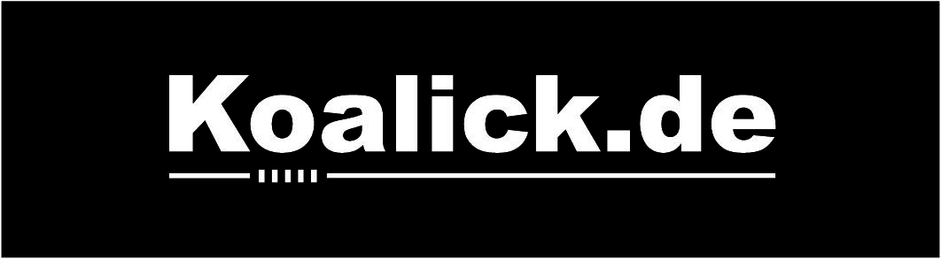 Koalick-Logo weiß auf schwarz